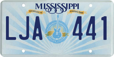 MS license plate LJA441