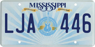 MS license plate LJA446