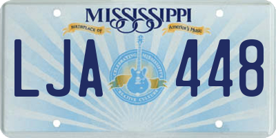 MS license plate LJA448