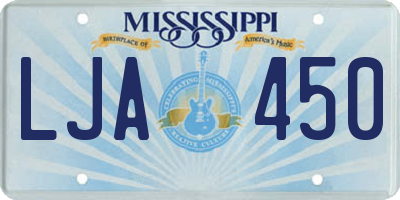 MS license plate LJA450