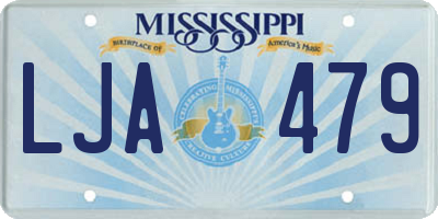 MS license plate LJA479