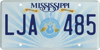 MS license plate LJA485