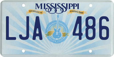 MS license plate LJA486