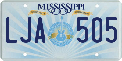 MS license plate LJA505