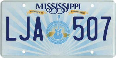 MS license plate LJA507