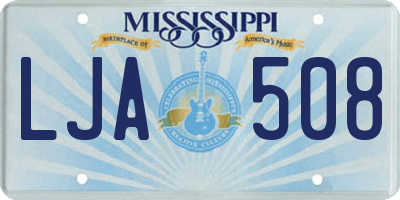 MS license plate LJA508