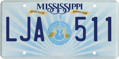 MS license plate LJA511