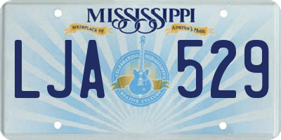 MS license plate LJA529