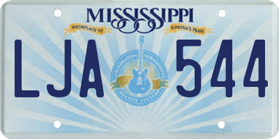 MS license plate LJA544