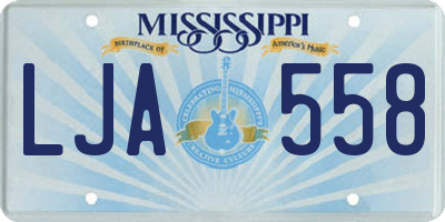 MS license plate LJA558