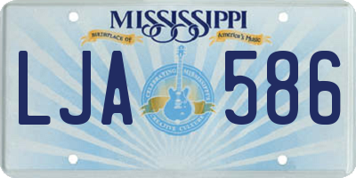 MS license plate LJA586