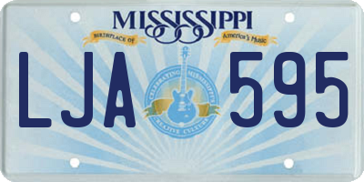 MS license plate LJA595