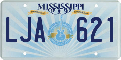 MS license plate LJA621