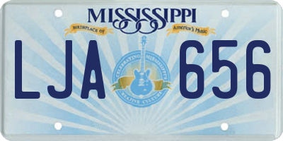 MS license plate LJA656