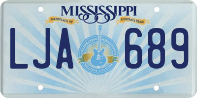 MS license plate LJA689
