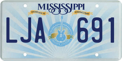 MS license plate LJA691