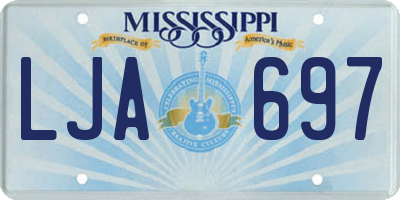 MS license plate LJA697