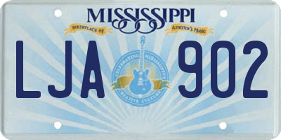 MS license plate LJA902