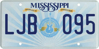 MS license plate LJB095