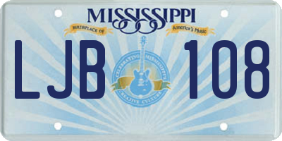 MS license plate LJB108