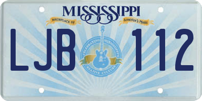 MS license plate LJB112
