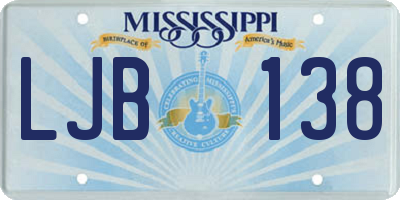 MS license plate LJB138