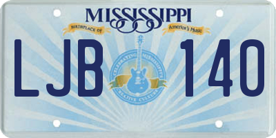 MS license plate LJB140