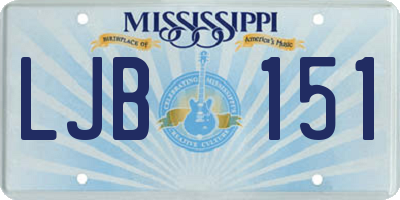 MS license plate LJB151
