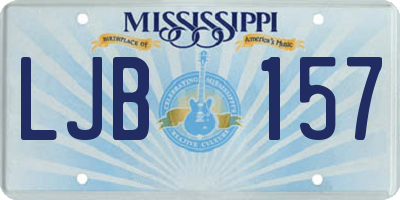 MS license plate LJB157