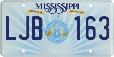 MS license plate LJB163