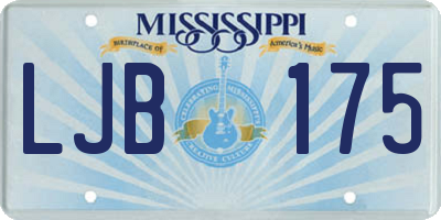 MS license plate LJB175