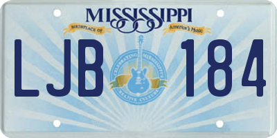 MS license plate LJB184