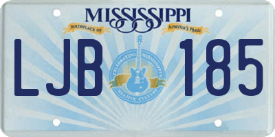 MS license plate LJB185