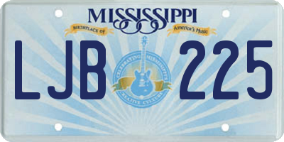 MS license plate LJB225