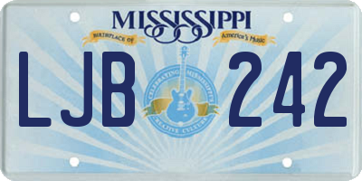 MS license plate LJB242