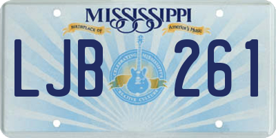 MS license plate LJB261