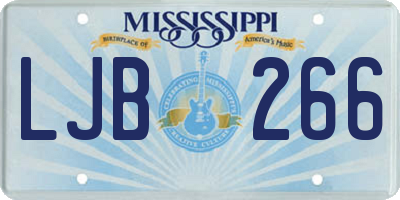 MS license plate LJB266