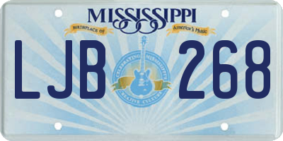 MS license plate LJB268