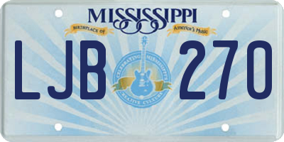 MS license plate LJB270