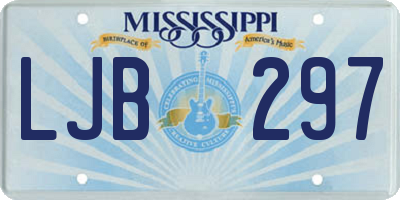 MS license plate LJB297