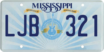MS license plate LJB321