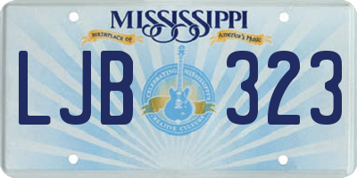 MS license plate LJB323