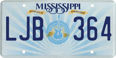 MS license plate LJB364