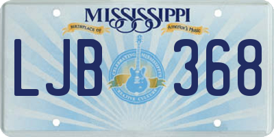 MS license plate LJB368