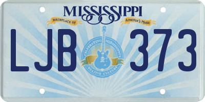 MS license plate LJB373