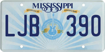 MS license plate LJB390