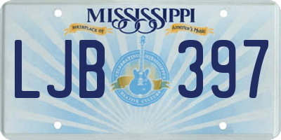 MS license plate LJB397