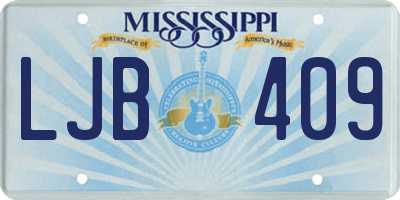 MS license plate LJB409