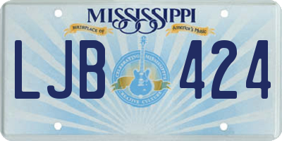 MS license plate LJB424