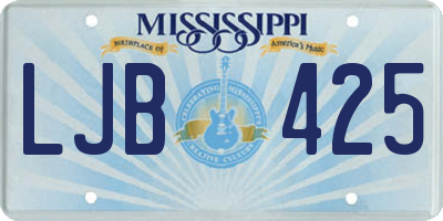 MS license plate LJB425